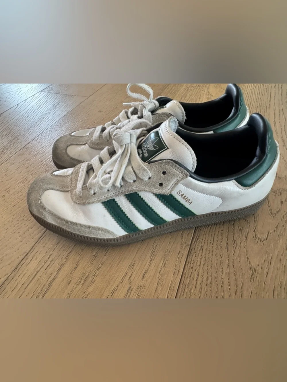 Adidas Samba OG Shoes White Green Men Size 6